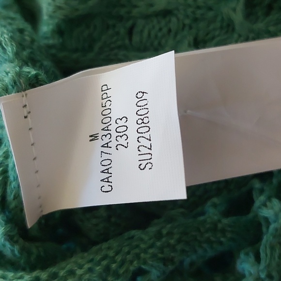 CUPSHE Crochet Cover Up Swimwear Scoop Neck Long Sleeve Boho Tunic Top Women M - Picture 5 of 8